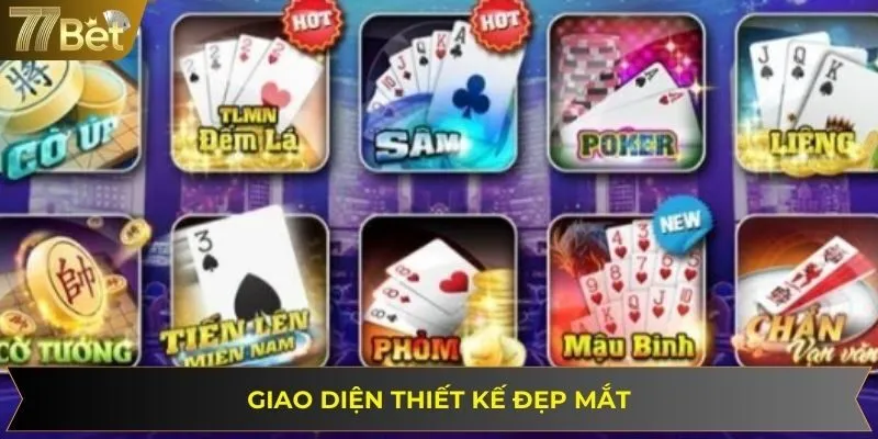 Game bài 77BET sở hữu đồ họa game đẹp mắt và ấn tượng